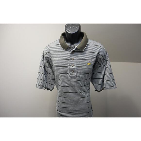 Vintage 90's Masters Byron Nelson Augusta National Striped Golf Polo Mens XL - Picture 3 of 7